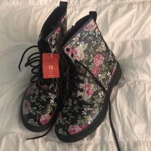 Target Floral Combat boots